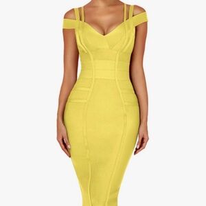 Yellow Bandage Dress